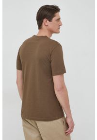 Trussardi Jeans - Trussardi t-shirt bawełniany kolor zielony z nadrukiem. Kolor: zielony. Materiał: bawełna. Wzór: nadruk #4