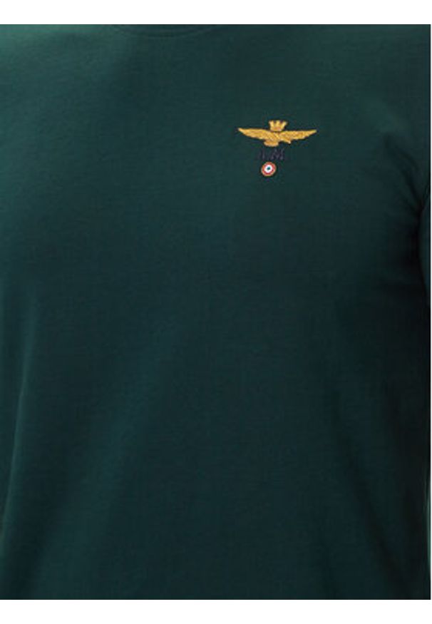 Aeronautica Militare T-Shirt 252TS1580UJ00372 Zielony Regular Fit. Kolor: zielony. Materiał: bawełna