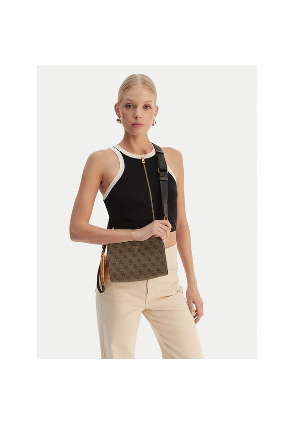 Saszetka Guess. Kolor: brązowy