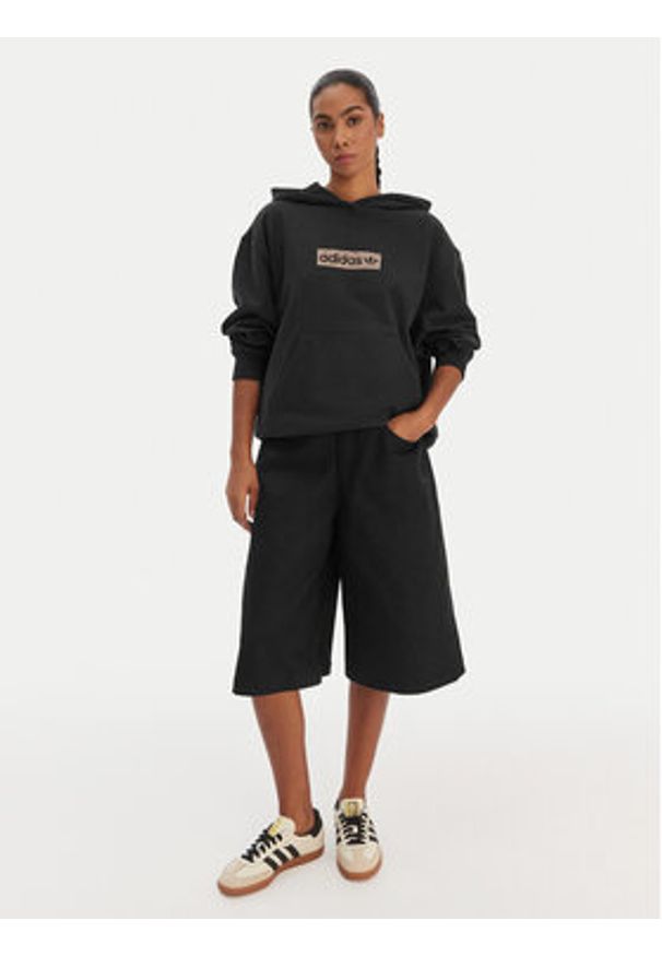Adidas - adidas Bluza KD2823 Czarny Oversize. Kolor: czarny. Materiał: bawełna