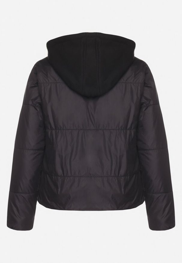 Born2be - Czarna Kurtka Pikowana z Materiałowym Kapturem Odpinanym Jasilea. Okazja: na co dzień. Kolor: czarny. Materiał: materiał. Styl: casual