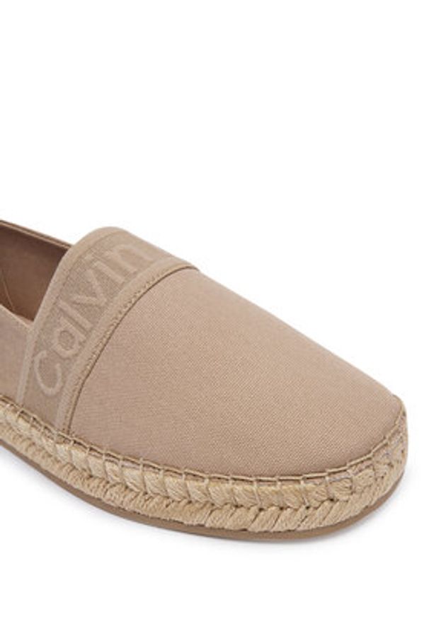 Calvin Klein Espadryle Logo Webbing HW0HW02934 Beżowy. Kolor: beżowy. Materiał: materiał