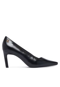 TOMMY HILFIGER - Tommy Hilfiger Szpilki Squared Toe High Heel Lth Pump FW0FW09510 Czarny. Kolor: czarny. Materiał: skóra. Obcas: na szpilce #1
