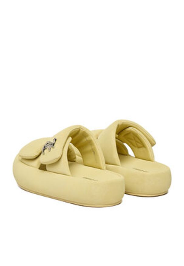 Juicy Couture Klapki CEO-WSS21515-06 Żółty. Kolor: żółty. Materiał: skóra