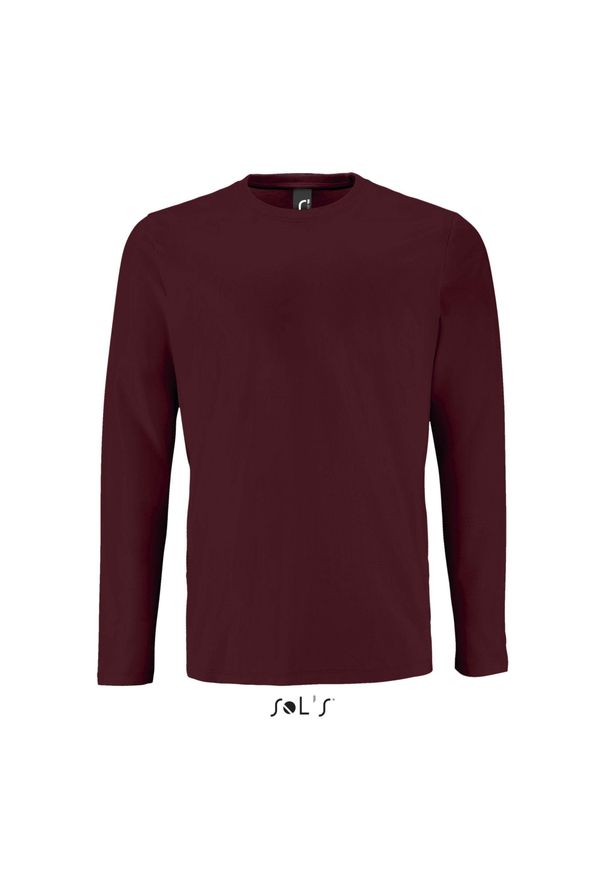 SOL'S - Koszulka Sol's Imperial Lsl. Okazja: na co dzień. Kolor: wielokolorowy, czerwony, brązowy. Długość rękawa: długi rękaw. Styl: casual, elegancki
