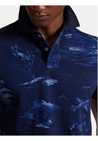 Polo Ralph Lauren Polo 710P04012001 Granatowy Custom Slim Fit. Typ kołnierza: polo. Kolor: niebieski. Materiał: bawełna #4