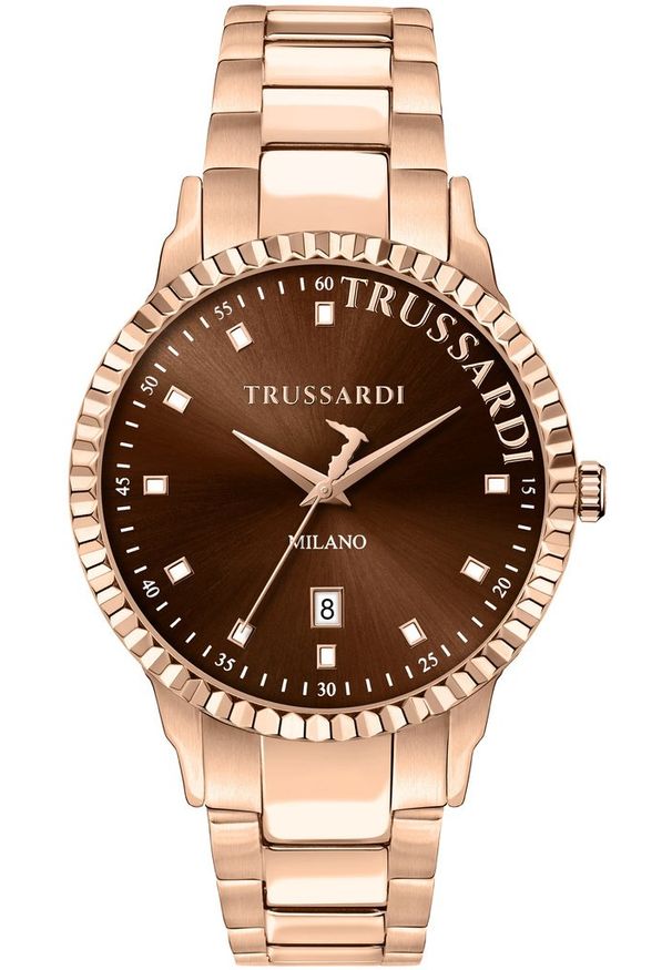 Trussardi Jeans - Zegarek TRUSSARDI R2453141008. Kwarcowy, Kolor brązowy. Mężczyzna. NoSize. Kolor: brązowy