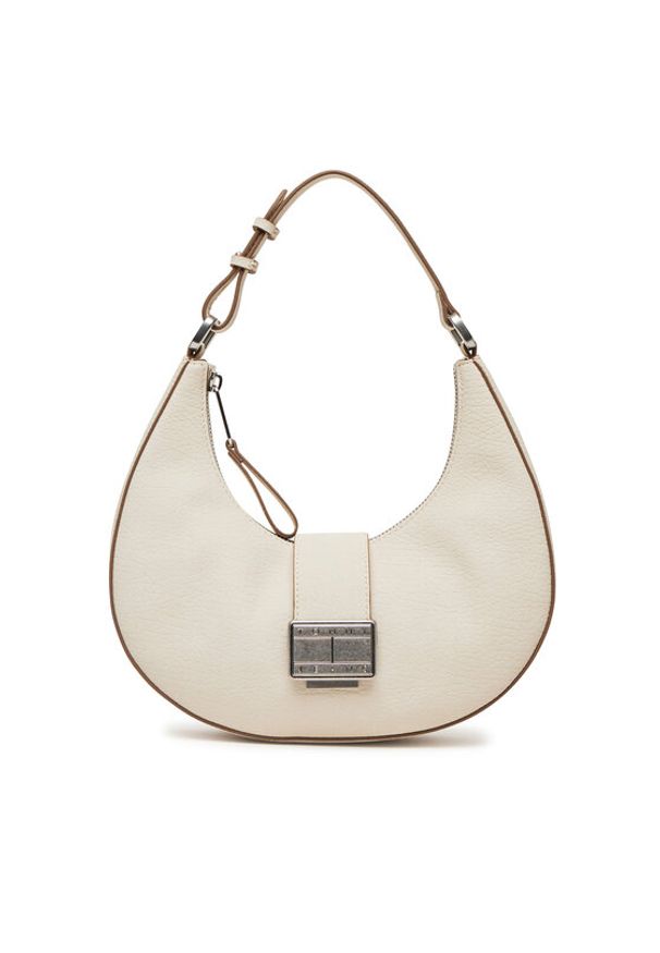 Tommy Jeans Torebka Tjw Crush Shoulder Bag AW0AW17539 Beżowy. Kolor: beżowy. Materiał: skórzane