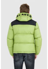 Blauer USA - BLAUER Jasnozielona kurtka męska Cooper z logo na kapturze, Rozmiar XXL. Kolor: zielony #5