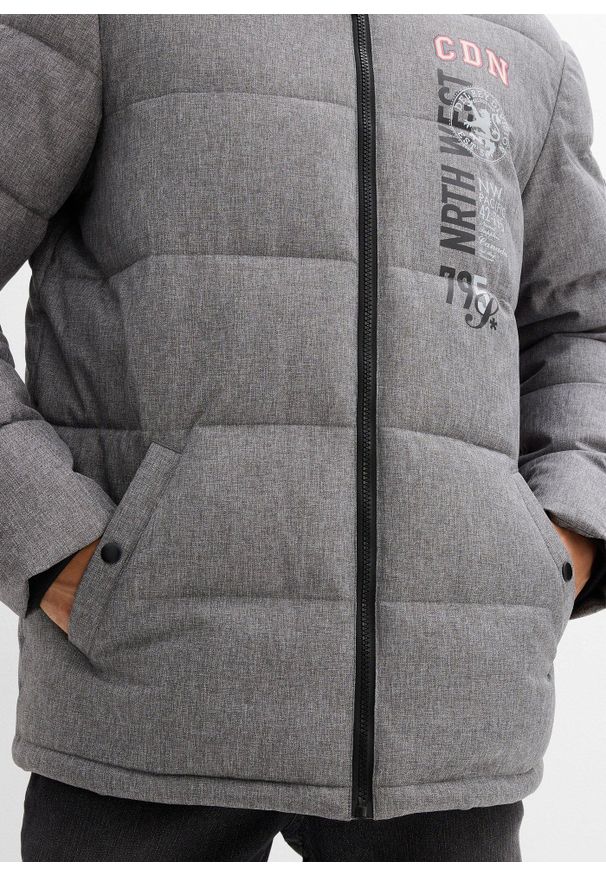 bonprix - Kurtka outdoorowa ocieplana. Kolor: szary. Sezon: zima