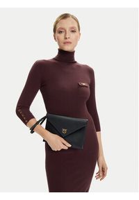 Pinko - PINKO Torebka Flat Purse Handle AI 25-26 PCPL104820 A0F1 Czarny. Kolor: czarny. Materiał: skórzane #5