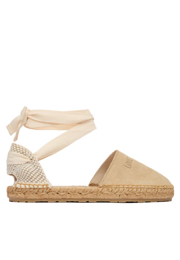 Love Moschino - LOVE MOSCHINO Espadryle JA10562G0OIG5104 Beżowy. Kolor: beżowy. Materiał: zamsz, skóra