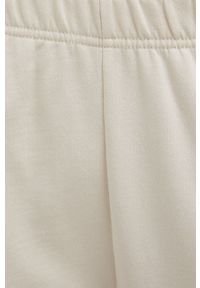 only - Only Spodnie damskie kolor kremowy gładkie. Kolor: beżowy. Materiał: bawełna, dzianina. Wzór: gładki #4