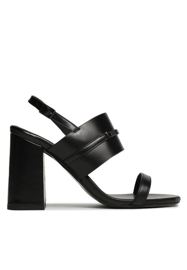 Calvin Klein Sandały Block Hl Sandal HW0HW01612 Czarny. Kolor: czarny. Materiał: skóra