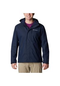 columbia - Płaszcz przeciwdeszczowy męski Columbia Hikebound. Kolor: niebieski. Materiał: poliester, mesh. Sport: turystyka piesza #1