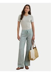Lauren Ralph Lauren - LAUREN RALPH LAUREN Spodnie materiałowe 200735136021 Błękitny Regular Fit. Kolor: niebieski. Materiał: len #5