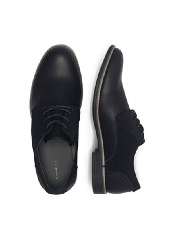 Lanetti Półbuty M16AW070-31 Czarny. Kolor: czarny. Materiał: syntetyk