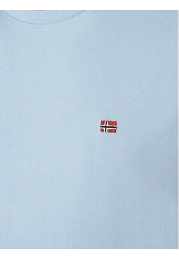 Napapijri T-Shirt Salis NP0A4H8D Niebieski Regular Fit. Kolor: niebieski. Materiał: bawełna