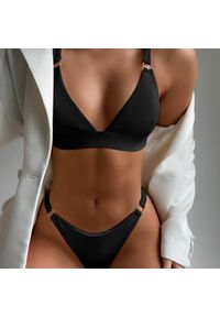 Intica - Strój kąpielowy z kółeczkami i regulowanymi ramiączkami na plażę i basen Shouko. Kolor: żółty. Materiał: tkanina #6