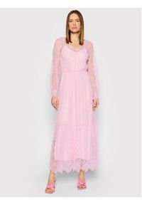 TwinSet - TWINSET Sukienka wieczorowa 221TP2140 Różowy Straight Fit. Kolor: różowy. Materiał: syntetyk. Styl: wizytowy