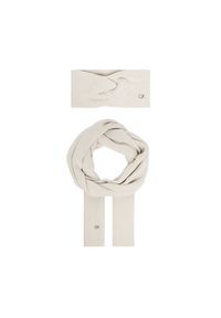 Calvin Klein Szalik Re-Lock K60K610415 Beżowy. Kolor: beżowy. Materiał: poliamid, nylon #10