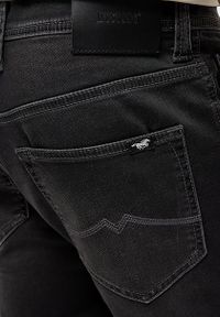 Mustang - Męskie Spodnie Jeansowe MUSTANG Oregon Slim K Denim Black 1015871 4000 503 #7