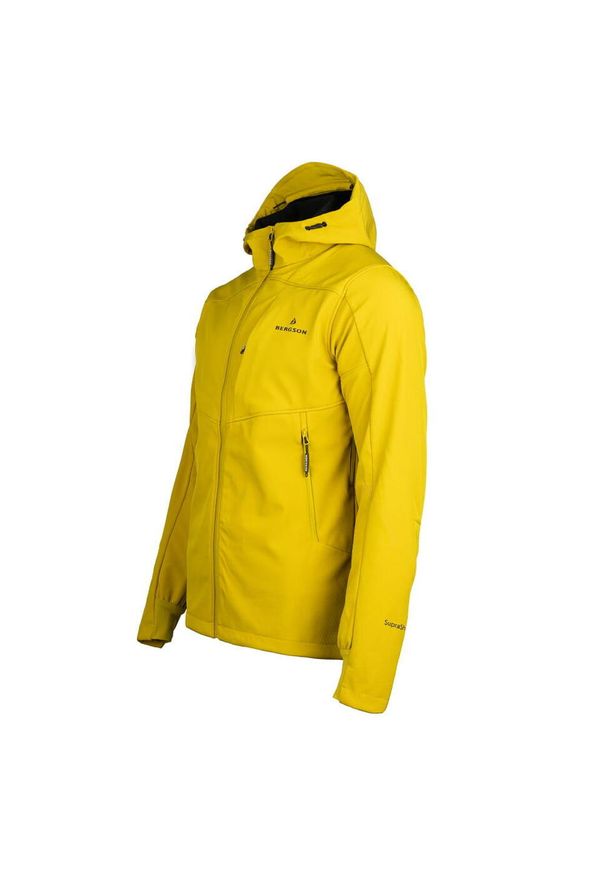 Bergson - Kurtka męska softshell Ventura SS. Kolor: żółty. Materiał: softshell