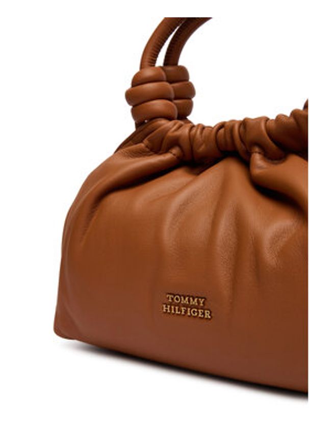 TOMMY HILFIGER - Tommy Hilfiger Torebka Th Soft Leather Med Crossover AW0AW18369 Brązowy. Kolor: brązowy. Materiał: skórzane