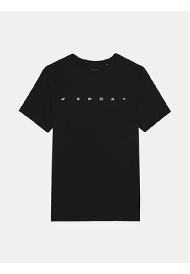4f - 4F T-Shirt 4FWSS24TTSHM1283 Czarny Regular Fit. Kolor: czarny. Materiał: bawełna
