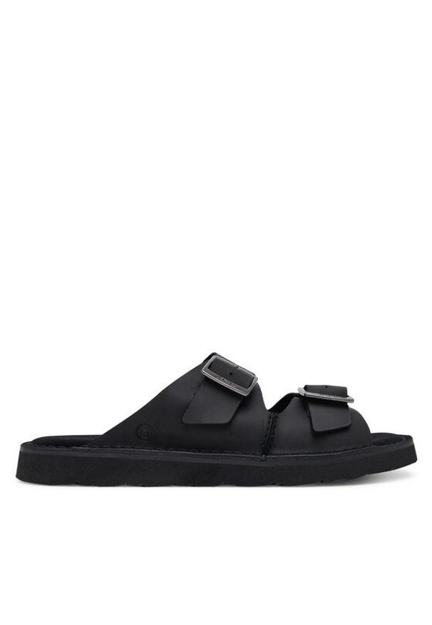 Clarks Klapki Solsbury Strap 26180885 Czarny. Kolor: czarny. Materiał: skóra