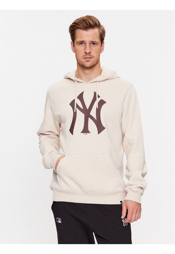 47 Brand Bluza New York Yankees BB017PEMIBR600207BN Écru Regular Fit. Materiał: bawełna