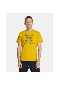 Męski bawełniany t-shirt Kilpi SKULLY-M. Kolor: żółty. Materiał: bawełna
