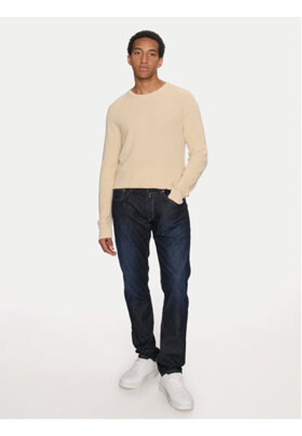 Blend Sweter 20714336 Beżowy Regular Fit. Kolor: beżowy. Materiał: bawełna