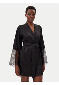 Hunkemöller Szlafrok 207210 Czarny. Kolor: czarny. Materiał: syntetyk