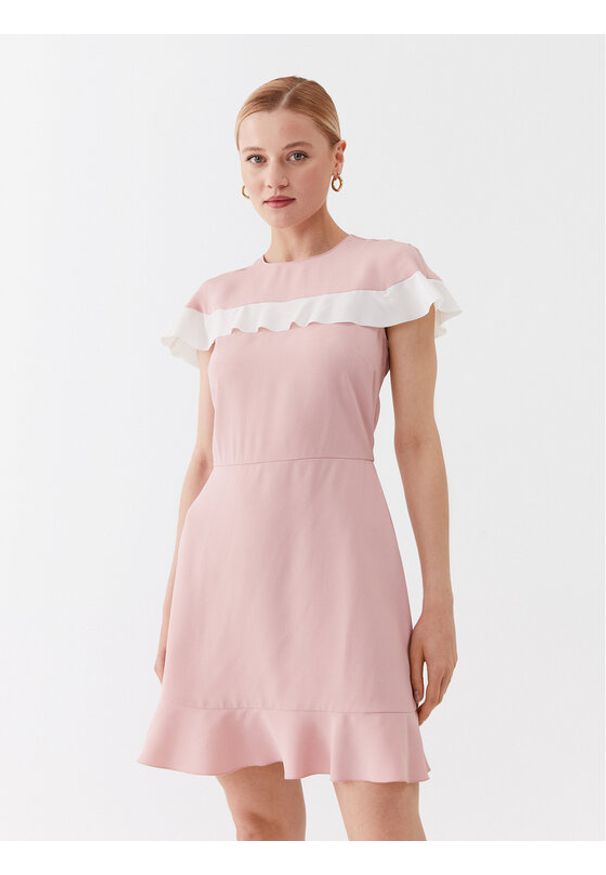 Red Valentino Sukienka codzienna 2R3VAGS50W7 Różowy Regular Fit. Okazja: na co dzień. Kolor: różowy. Materiał: wiskoza. Typ sukienki: proste. Styl: casual