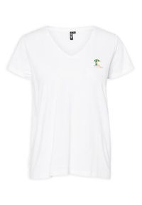Pieces T-Shirt Tilly 17157705 Biały Regular Fit. Kolor: biały. Materiał: bawełna #8