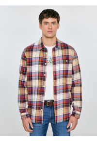 Big-Star - Koszula męska flanelowa wielokolorowa Flaneno 603. Okazja: na co dzień. Kolor: czerwony. Materiał: materiał. Długość rękawa: długi rękaw. Długość: długie. Styl: casual #2