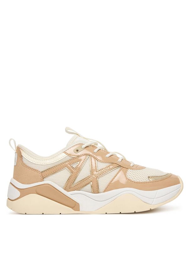 Sneakersy Armani Exchange. Kolor: beżowy