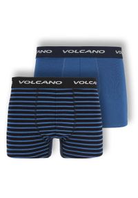 Volcano - U-BOXER. Kolor: niebieski. Materiał: bawełna, elastan, materiał, poliamid. Długość: długie. Wzór: gładki, paski