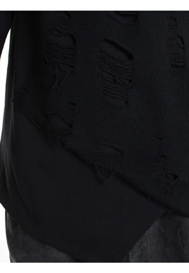 La Haine Inside Us Longsleeve | 3M M1161 | Mężczyzna | Czarny. Okazja: na co dzień. Kolor: czarny. Materiał: wiskoza, poliamid, wełna, bawełna. Długość rękawa: długi rękaw. Długość: długie. Wzór: aplikacja. Sezon: lato. Styl: casual