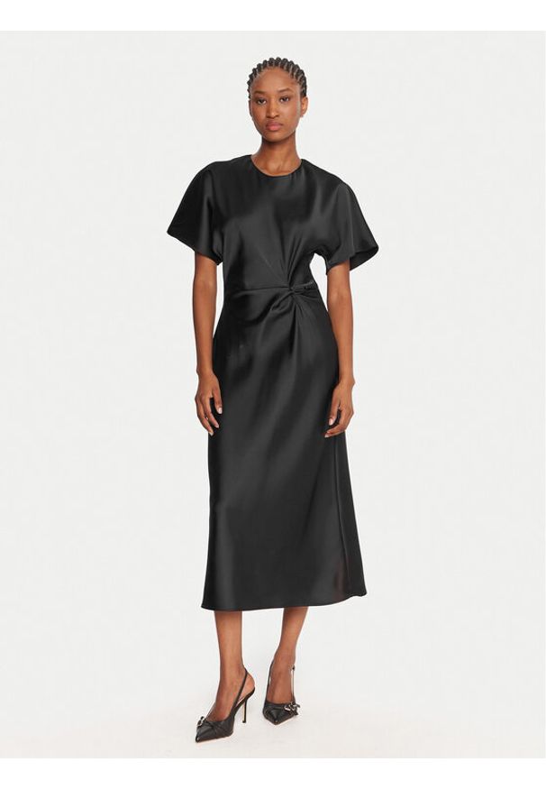Rinascimento Sukienka koktajlowa CFC0125718003 Czarny Regular Fit. Kolor: czarny. Materiał: syntetyk. Styl: wizytowy