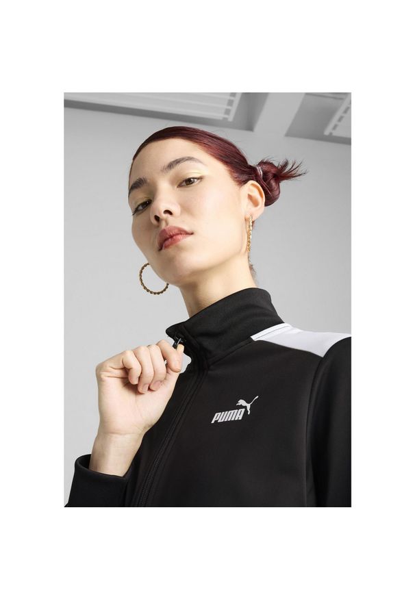 Puma - Damski dres z poliestru PUMA Black. Kolor: zielony, wielokolorowy, czarny, brązowy. Materiał: dresówka, poliester. Wzór: nadruk