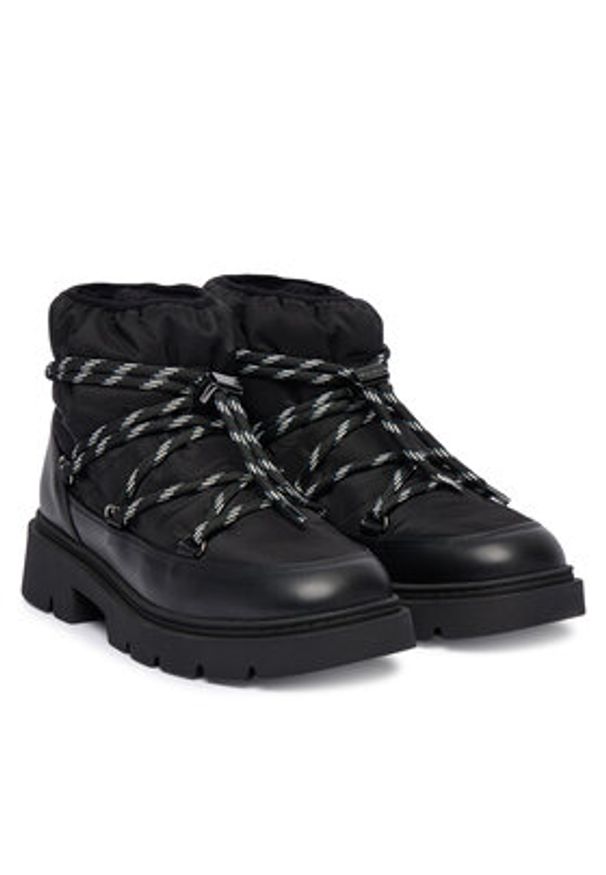 Inuikii Śniegowce Biker Puffer 1002.001.0021 Czarny. Kolor: czarny. Materiał: materiał