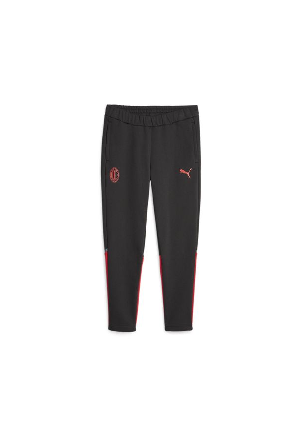 Spodnie Puma Acm Casuals Pants, Mężczyźni. Kolor: czerwony, wielokolorowy, czarny. Materiał: poliester, materiał, bawełna. Sport: piłka nożna