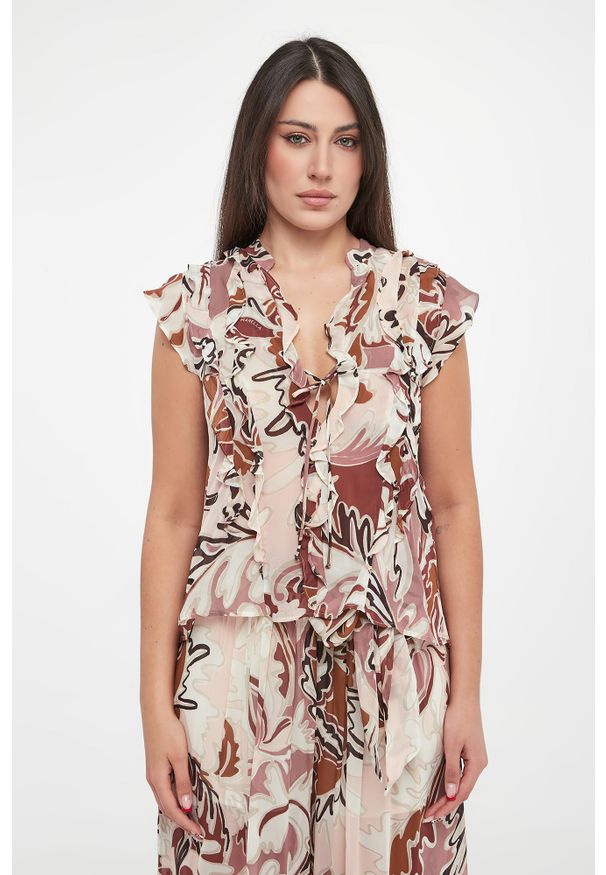 Marella Sport - Top damski z falbanami Ugola MARELLA SPORT. Styl: sportowy