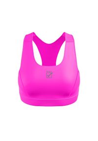 Biustonosz z gumką dla kobiet Givova. Kolor: różowy. Sport: fitness #1