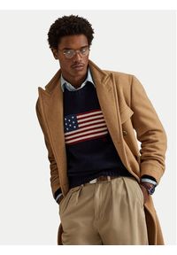 Polo Ralph Lauren Sweter 710718281006 Granatowy Regular Fit. Typ kołnierza: polo. Kolor: niebieski. Materiał: bawełna #6