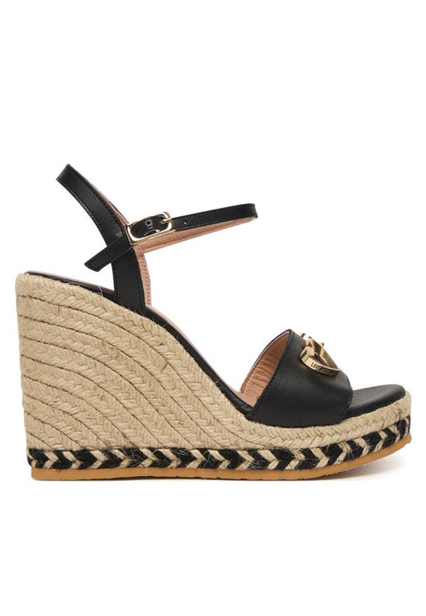 Love Moschino - LOVE MOSCHINO Espadryle JA1615BI0OIA0000 Czarny. Kolor: czarny. Materiał: skóra
