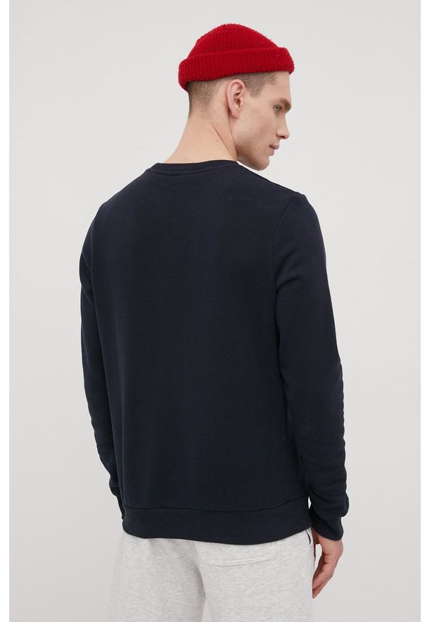 Superdry bluza męska kolor granatowy z nadrukiem. Kolor: niebieski. Wzór: nadruk