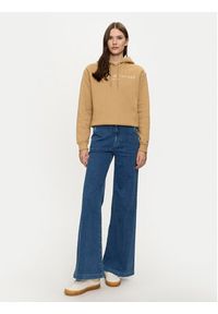 TOMMY HILFIGER - Tommy Hilfiger Bluza Modern WW0WW43598 Beżowy Regular Fit. Kolor: beżowy. Materiał: syntetyk, bawełna #5